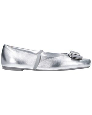 Ferragamo Ballet Flats "New Vara Plate" - White