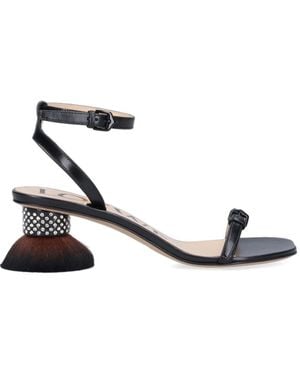 Loewe Sandali Petal in pelle - Nero