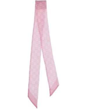 Gucci Foulard In Seta - Rosa