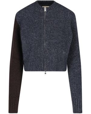 Paloma Wool Cropped Zip Cardigan "Jane" - Blue