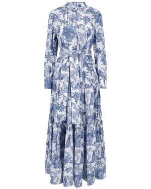 MC2 Saint Barth Maxi Shirt Dress - Blue