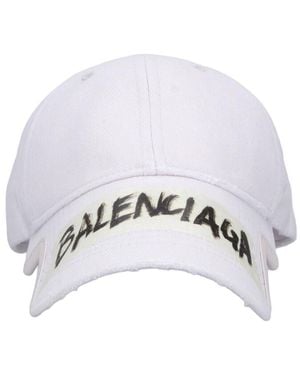 Balenciaga Lightweight 100% Cotton Hat For - White