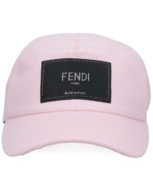 Fendi Cappello Baseball Logo - Rosa