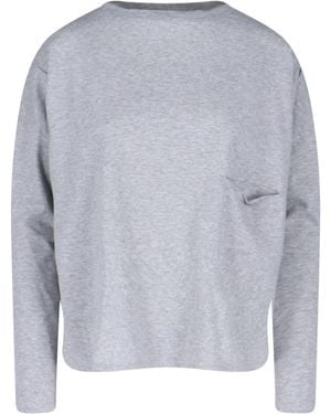 Ma'ry'ya Maglietta Scollo Rotondo - Grigio