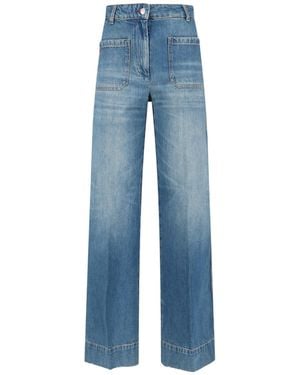 Victoria Beckham Jeans "Alina High Waisted" - Blu