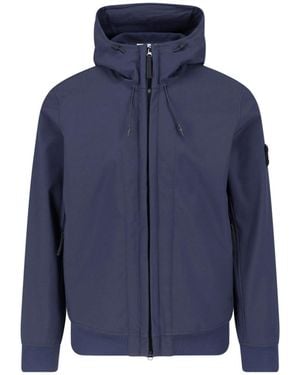 Stone Island Hooded Jacket - Blue