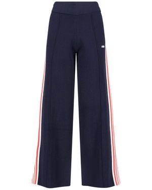 Autry Logo Sweatpants With Contrast Side Stripes - Blue