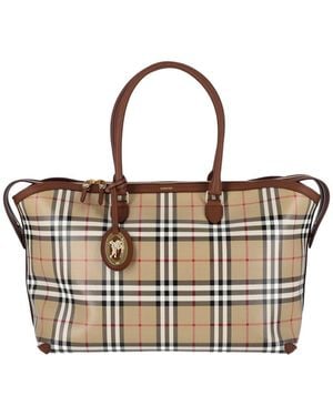 Burberry Tote Bag "Check" - White