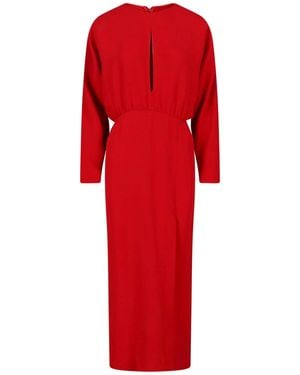 Valentino Abito Maxi In Seta - Rosso