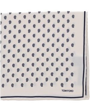Tom Ford Light & Natural 100% Mulberry Silk Scarf For - White