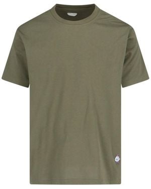 Bottega Veneta Tshirt Con Ricamo - Verde