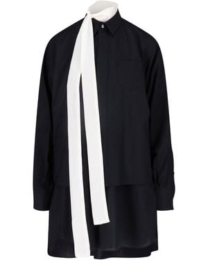 Sacai Mini Shirt Dress - Blue