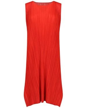 Pleats Please Issey Miyake Abiti Midi Plissé - Rosso