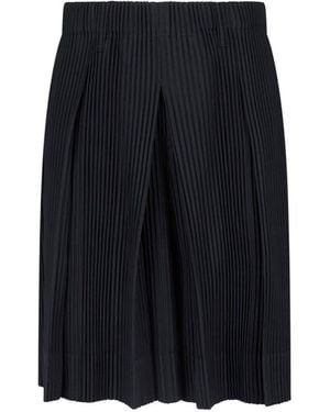 HOMME PLISSÉ Pleated Shorts - Black