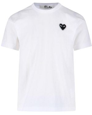 COMME DES GARÇONS PLAY Play Logo Cotton T-Shirt - White