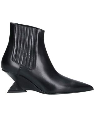 The Attico Sleek Ankle Boots With Sculpted Heel - Black