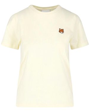 Maison Kitsuné T-Shirt Fox Head - Natural
