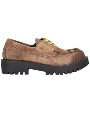 Prada Suede Derby Shoes - Brown