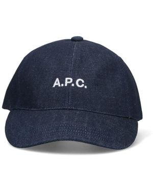 A.P.C. 'Charlie' Baseball Cap - Blue