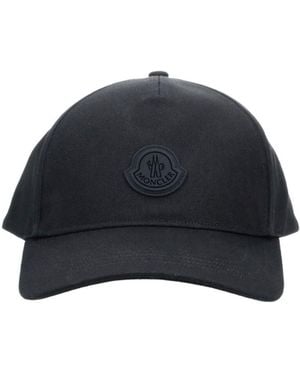 Moncler Logo Cotton Cap - Blue