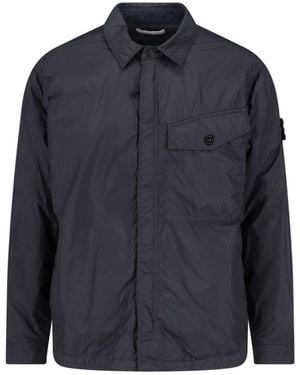Stone Island Logo Jacket - Blue