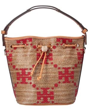 Tory Burch Bucket Bag T Monogram - Pink