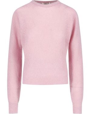 AURALEE Alpaca-Blend Sweater - Pink