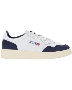 Autry Medalist Low Leather Suede Trainers - Blue