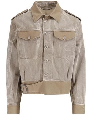 Our Legacy Battle Cropped Cotton Jacket - Multicolor