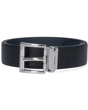 Prada Cintura Reversibile - Blu