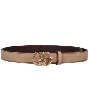 Gucci Cintura Sottile "Gg Marmont" - Bianco