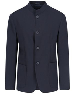 Giorgio Armani Single-Breasted Blazer - Blue