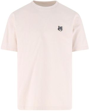Maison Kitsuné T-Shirt “Fox Head” - Pink