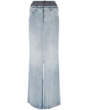 Maison Margiela Anonimity Of The Lining' Maxi Denim Skirt - Blue