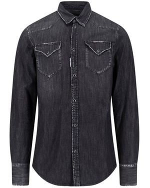 DSquared² Shirts Cotton - Blue