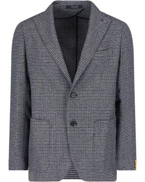 Tagliatore Single-Breasted Wool Blazer - Gray