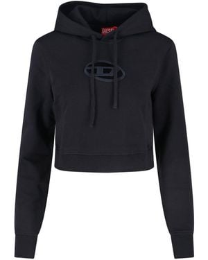 DIESEL 'F-Slimmy-Hd' Cropped Sweatshirt - Blue