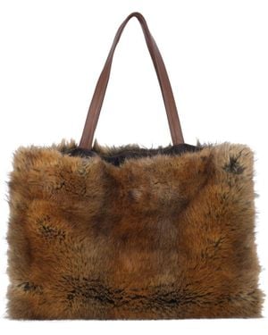 Niccolò Pasqualetti Faux Fur Tote Bag - Brown