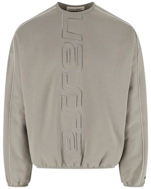 Fear Of God Relaxed Embossed Vertical Logo Sweatshirt - Grey