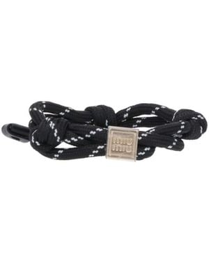 Miu Miu String Bracelet - Black