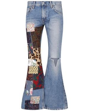 Junya Watanabe Jeans Patchwork - Blu