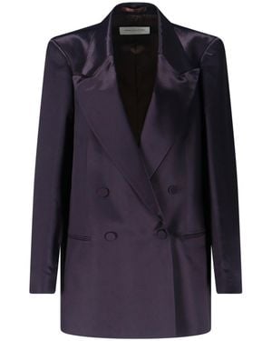Dries Van Noten Structured Silhouette Jacket With Modern Cut - Blue