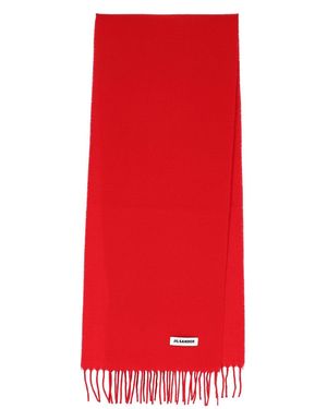 Jil Sander Virgin Wool Scarf - Red