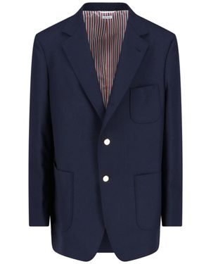 Thom Browne Jackets Self: Virgin Wool - Blue