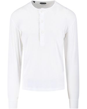 Tom Ford 'Henley' T-Shirt - White