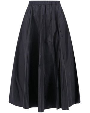 Aspesi Midi-Length Skirt With Elastic Waistband - Blue