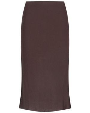 KHAITE Leema Midi Skirt - Brown
