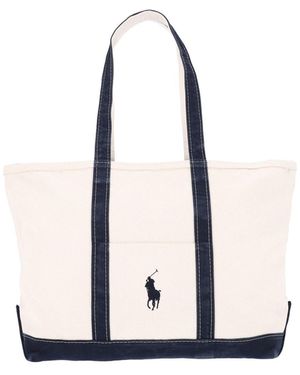 Polo Ralph Lauren Canvas Tote Bag - White
