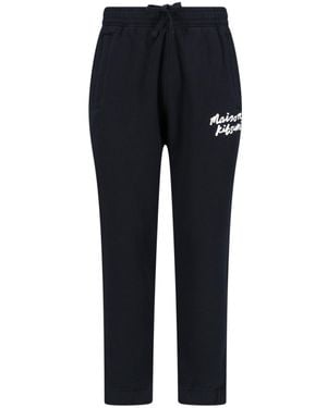 Maison Kitsuné Logo Track Trousers - Blue