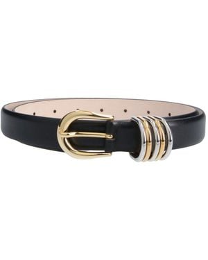 DEHANCHE Leather Belt "Hollyhock" - Black